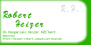 robert heizer business card